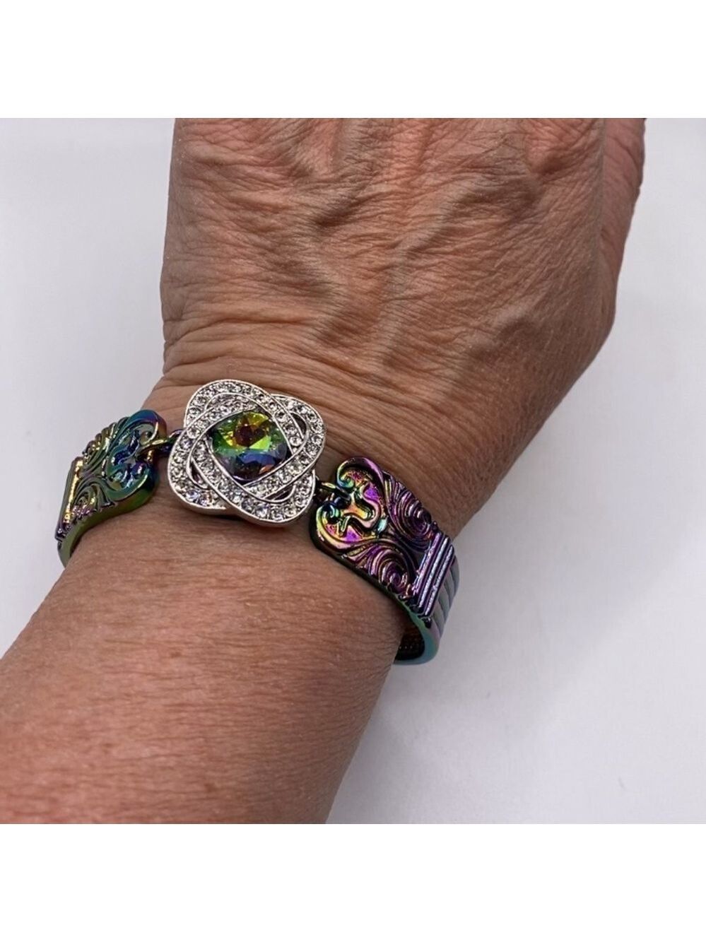 Snap Jewelry Spoon Bracelet Retro Colors w/ Elegant Snap! Style #2, SEE VIDEO!